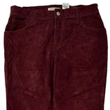 Levis Boot Cut Cord Trousers - 32″ Waist Burgundy Cotton