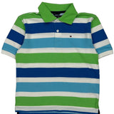 Age 8-10 Tommy Hilfiger Striped Polo Shirt - Small Multicoloured Cotton