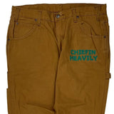 Chieffin Heavily Dickies Carpenter Pants - 33W 33L Brown Cotton