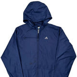 Adidas Windbreaker - Large Blue Polyester