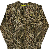Mossy Oak Camo Long Sleeve T-Shirt - 2XL Green Cotton Blend
