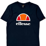 Ellesse Graphic T-Shirt - Small Navy Cotton