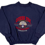 Made In USA Guess Graphic Sweatshirt - XL Blue Cotton