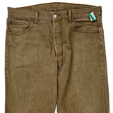 Levis 501 Jeans - 35W 31L Brown Cotton