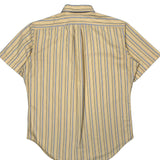 Ralph Lauren Striped Short Sleeve Shirt - Medium Yellow Cotton