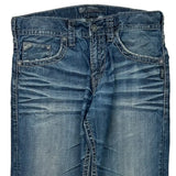Silver Contrast Stitch Jeans - 34W 31L Blue Denim