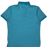 Polo By Ralph Lauren Striped Polo Shirt - Medium Blue Cotton