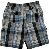 Ecko Unltd Checked Cargo Shorts - 32W 10L Black Cotton
