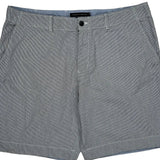 Tommy Hilfiger Pinstripe Chino Shorts - 38W 10L Gray Cotton