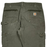 Carhartt Double Knee Cargo Pants - 38W 32L Green Cotton