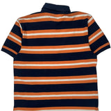 Tommy Hilfiger Striped Polo Shirt - Large Orange Cotton