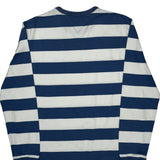 Tommy Hilfiger Striped Long Sleeve T-Shirt - Large Blue Cotton