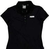 Puma Polo Shirt - Small Black Cotton
