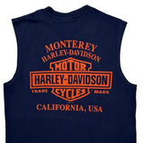 Monterey Harley Davidson Graphic Tank Top - Medium Navy Cotton