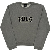Polo By Ralph Lauren Spellout Sweatshirt - Medium Gray Cotton Blend