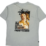 Stussy Graphic T-Shirt - Large White Cotton