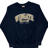 Wingate Bulldogs Mv Sport College Sweatshirt - Small Navy Cotton