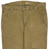 Carhartt Double Knee Carpenter Trousers - 33W 32L Khaki Cotton