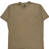 Dickies T-Shirt - Large Beige Cotton