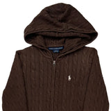 Ralph Lauren Sport Cable Knit Sweater - Medium Brown Cotton