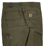 Carhartt Double Knee Carpenter Trousers - 31W 34L Green Cotton