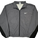 Reebok Windbreaker - Large Grey Polyester
