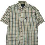 Ecko Unltd Checked Short Sleeve Shirt - Medium Beige Cotton