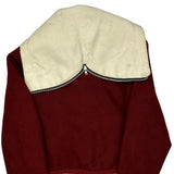 Made In USA Lm Logo Delong College Varsity Jacket - Large Cream Wool