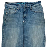 Coogi Wide Leg Graphic Jeans - 33W 31L Blue Denim