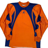 Made In USA Adidas Long Sleeve Football Shirt - Large Orange Polyester