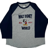 Disney Graphic Long Sleeve T-Shirt - Large Grey Cotton