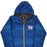 New York Giants N.F.L. Pro Line Football Puffer - Medium Blue Polyester