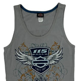 Harley Davidson Graphic Tank Top - Medium Gray Cotton