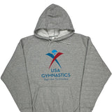 Adidas Hoodie - Large Gray Cotton Blend