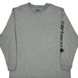 Carhartt Long Sleeve T-Shirt - 2XL Gray Cotton