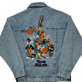 Space Jam A New Legacy Forever 21 Graphic Denim Jacket - Small Blue Denim
