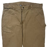 Carhartt Carpenter Trousers - 37W 32L Khaki Cotton