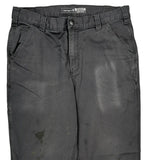 Carhartt Carpenter Trousers - 34W 32L Grey Cotton
