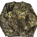 Mossy Oak Camo Sweatshirt - Large Camo Cotton Blend