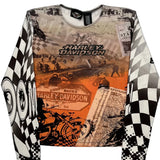 Harley Davidson Comic Aop Long Sleeve T-Shirt - XL Multicoloured Polyester