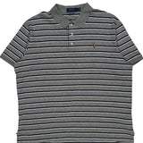 Polo By Ralph Lauren Striped Polo Shirt - Large Gray Cotton