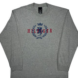 Tommy Hilfiger Long Sleeve T-Shirt - XL Grey Cotton