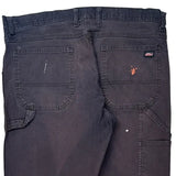 Dickies Carpenter Trousers - 37W 32L Black Cotton
