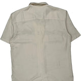 Harley Davidson Graphic Short Sleeve Shirt - Large Cream Polyester