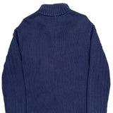 Polo By Ralph Lauren Striped 1/4 Zip - XL Blue Cotton