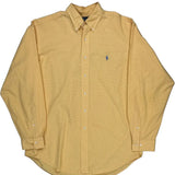 Ralph Lauren Checked Shirt - Large Yellow Cotton