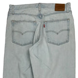 Baggy Dad Levis Jeans - 33W 30L Light Wash Cotton