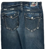 Mek Boot Cut Jeans - 34W 31L Blue Denim