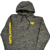Cat Camo Hoodie - XL Gray Cotton Blend