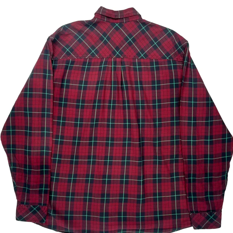 Carhartt Checked Flannel Shirt - XL Green Cotton